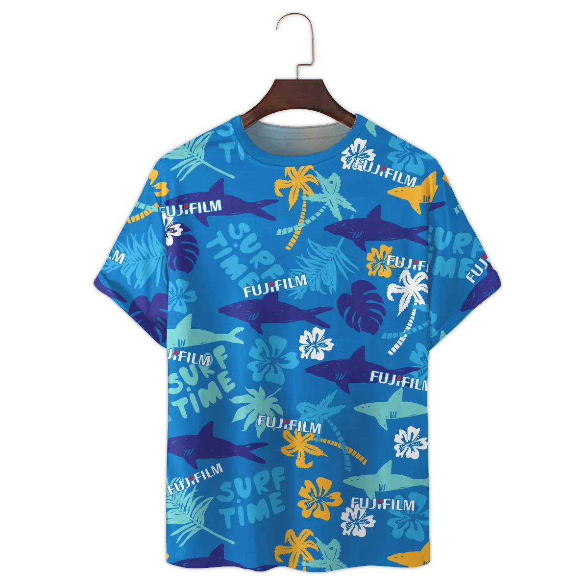 Fujifilm Palm Leaf Flower Shark Photography Summer Pattern Premium T-Shirt All Over Prints Gift Loves BL1125A42FJFTS