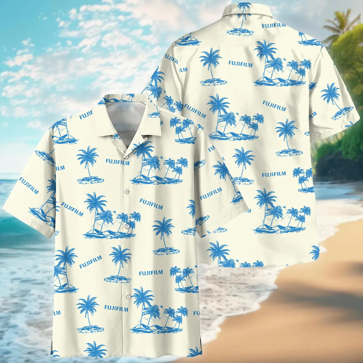 Fujifilm Palm Trees Exotic Landscapes Photography Summer Pattern Oversized Hawaiian Shirt All Over Prints Gift Loves BL1125A13FJFHW