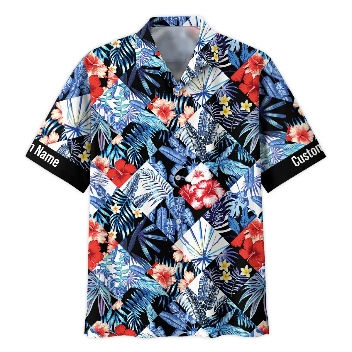 Fujifilm Pattern Patchwork Blue Style Photography Summer Pattern Oversized Hawaiian Shirt All Over Prints Gift Loves BL1125A26FJFHW