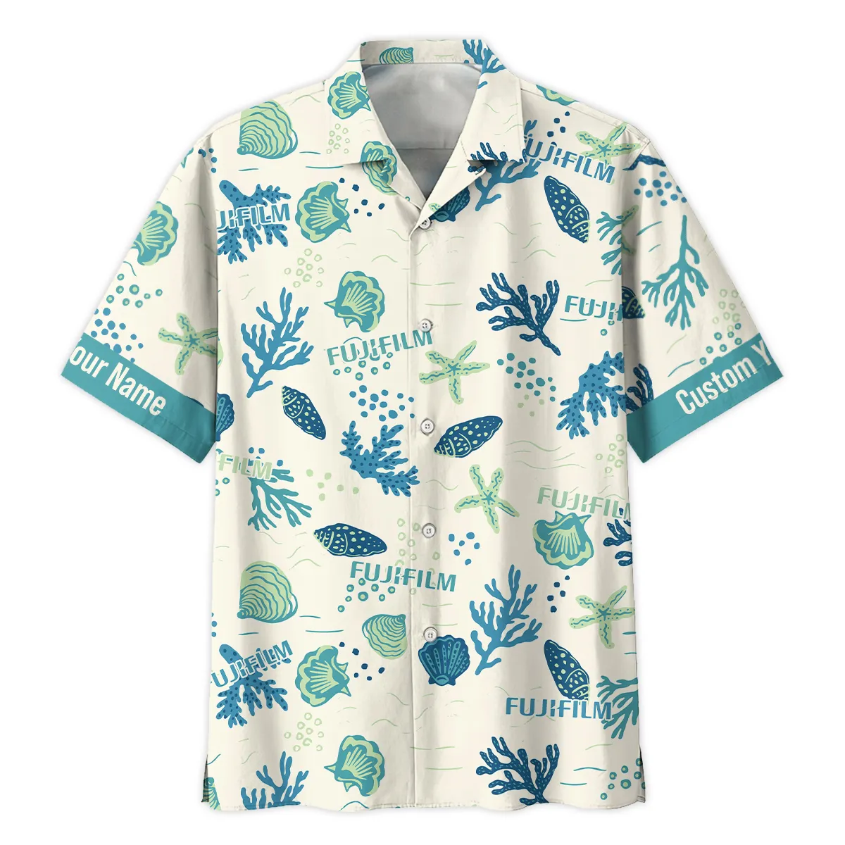 Fujifilm Shells Coral Bubbles Photography Summer Pattern Oversized Hawaiian Shirt All Over Prints Gift Loves BL1125A58FJFHW
