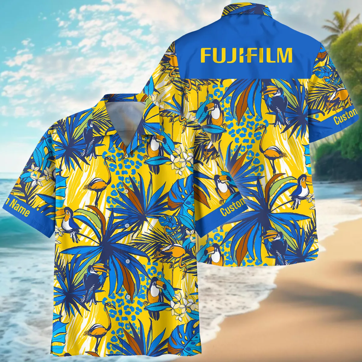 Fujifilm Toucan Flamingo Monstera Palm Photography Summer Pattern Oversized Hawaiian Shirt All Over Prints Gift Loves BL1125A24FJFHW