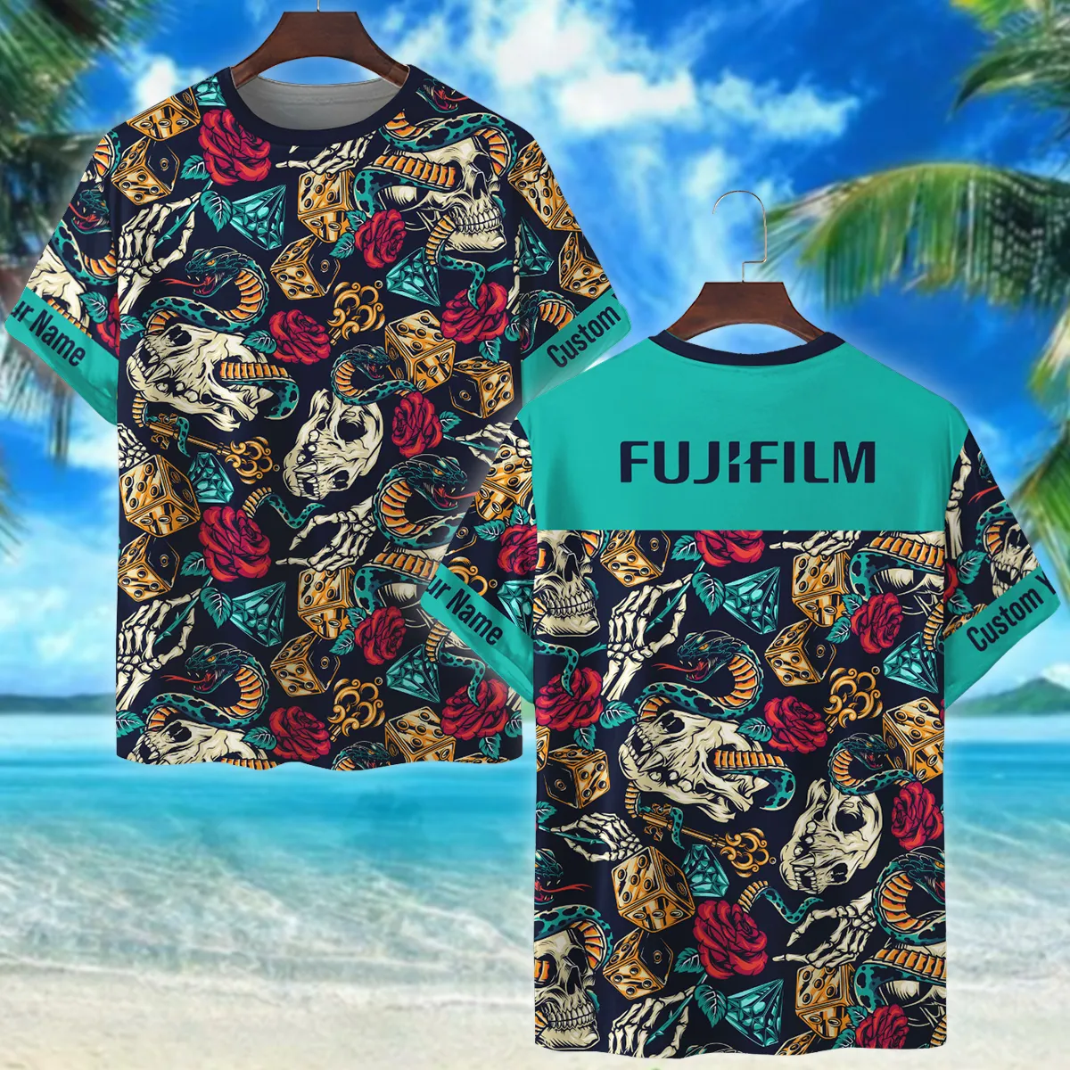 Fujifilm Vintage Tattoos Colorful Photography Summer Pattern Premium T-Shirt All Over Prints Gift Loves BL1125A46FJFTS