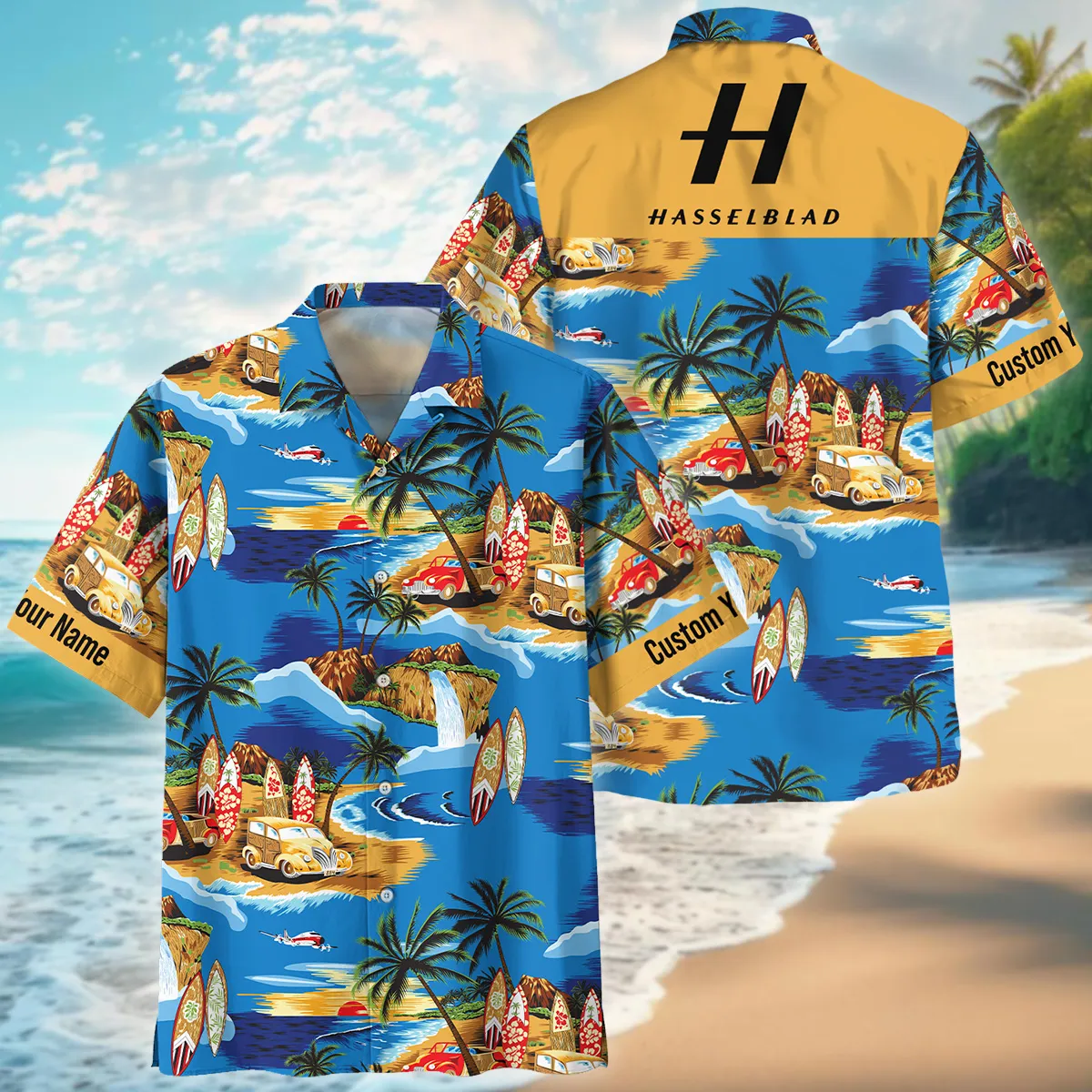 Hasselblad Cars Surfboards Beach Shore Photography Summer Pattern Oversized Hawaiian Shirt All Over Prints Gift Loves BL1125A37HSBHW