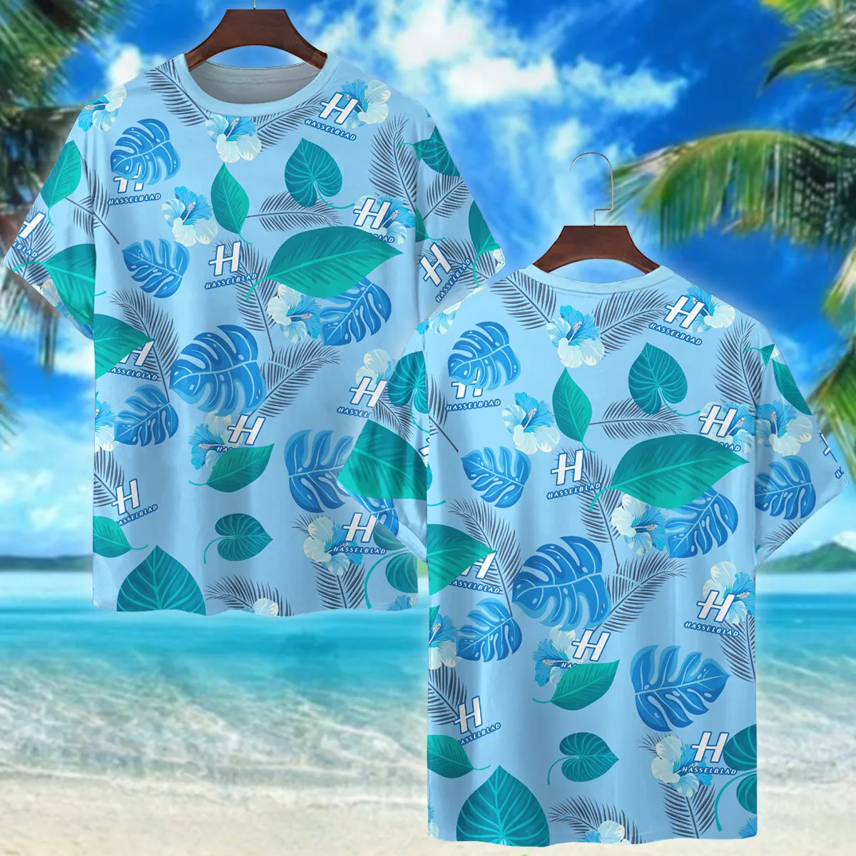 Hasselblad Classic Blue Branches Photography Summer Pattern Premium T-Shirt All Over Prints Gift Loves BL1125A17HSBTS