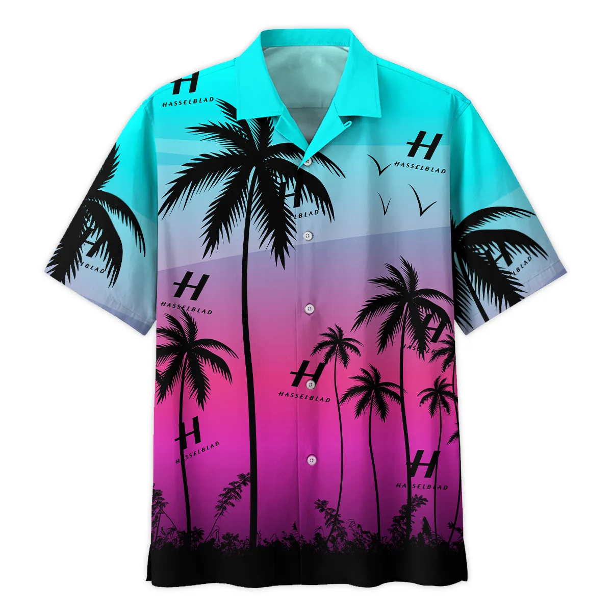 Hasselblad Colorful Palm Trees Photography Summer Pattern Oversized Hawaiian Shirt All Over Prints Gift Loves BL1125A12HSBHW