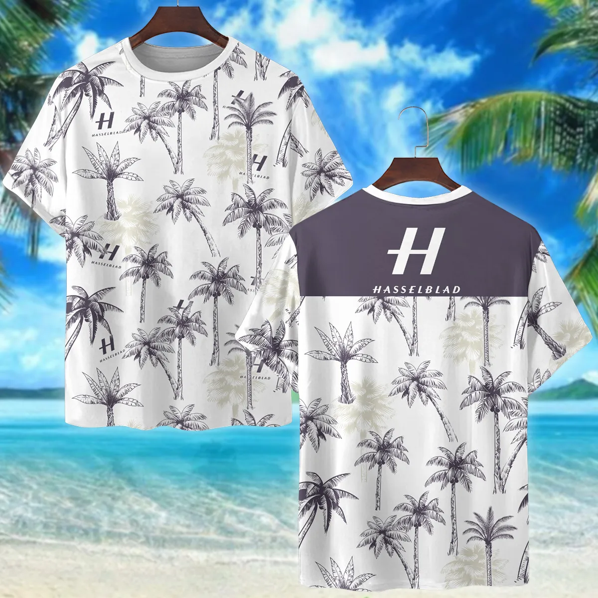 Hasselblad Exotic Nature Palm Trees Photography Summer Pattern Premium T-Shirt All Over Prints Gift Loves BL1125A21HSBTS