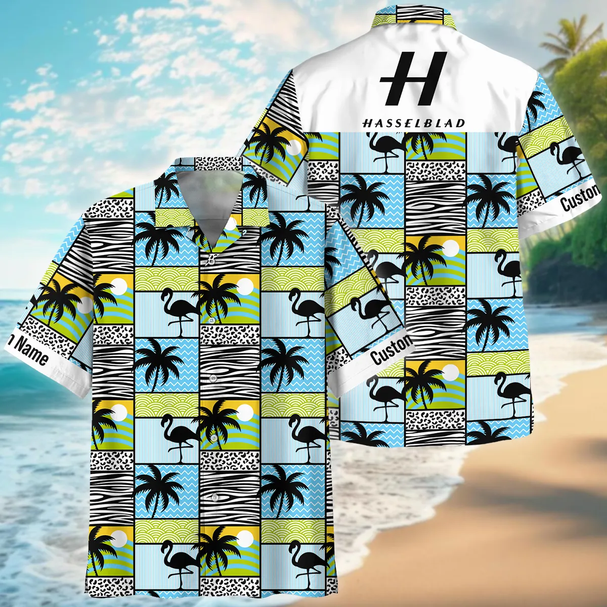 Hasselblad Flamingos And Palms Photography Summer Pattern Oversized Hawaiian Shirt All Over Prints Gift Loves BL1125A9HSBHW