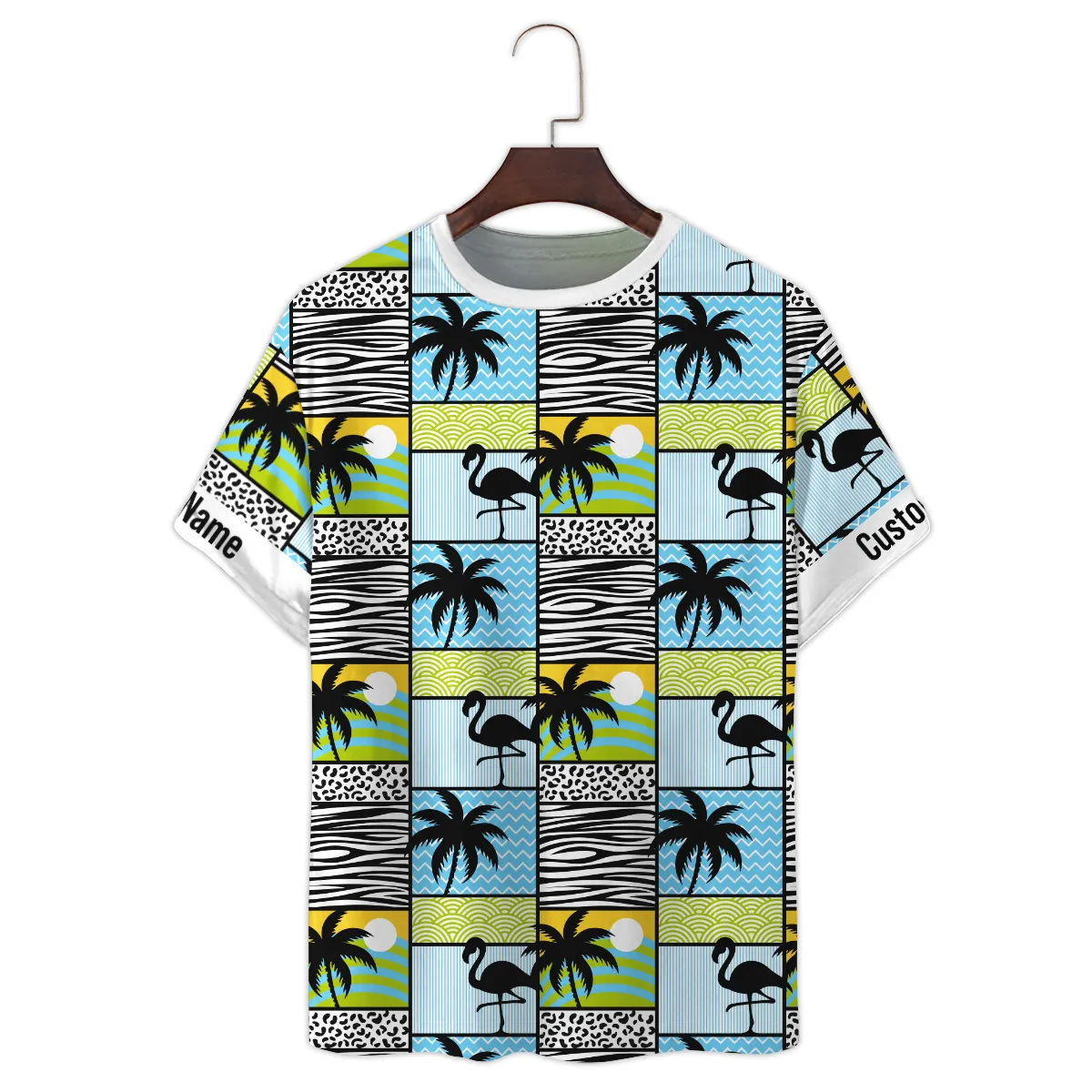Hasselblad Flamingos And Palms Photography Summer Pattern Premium T-Shirt All Over Prints Gift Loves BL1125A9HSBTS
