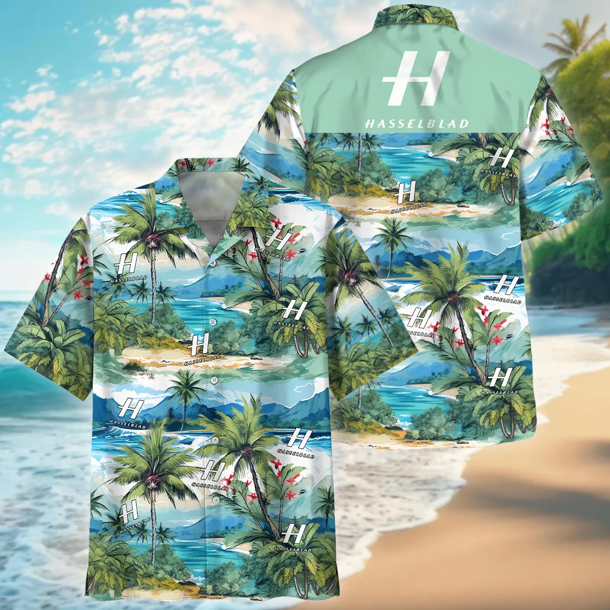 Hasselblad Hawaii Palm Tree Watercolor Photography Summer Pattern Oversized Hawaiian Shirt All Over Prints Gift Loves BL1125A2HSBHW