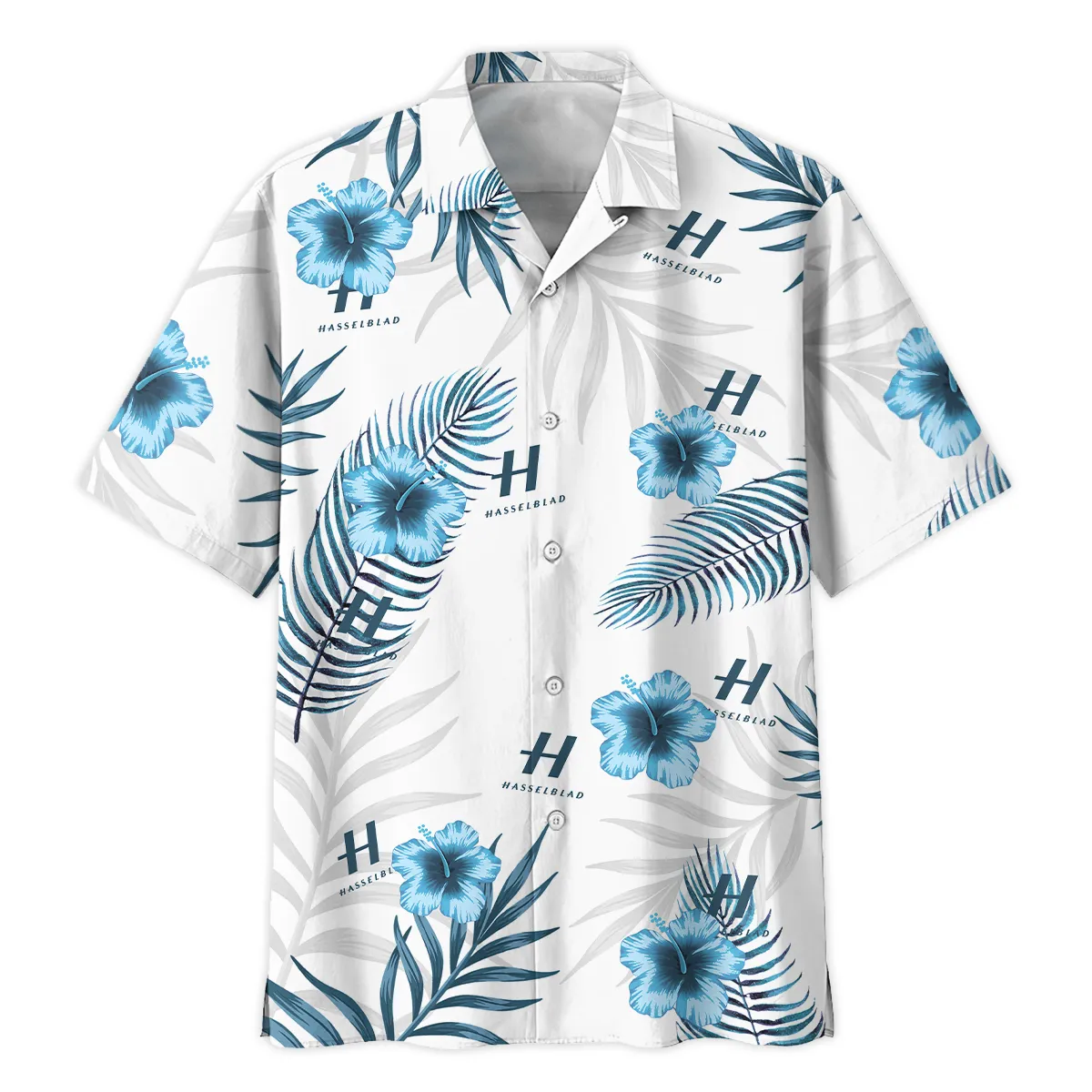 Hasselblad Hibiscus Palm Leaves Photography Summer Pattern Oversized Hawaiian Shirt All Over Prints Gift Loves BL1125A4HSBHW