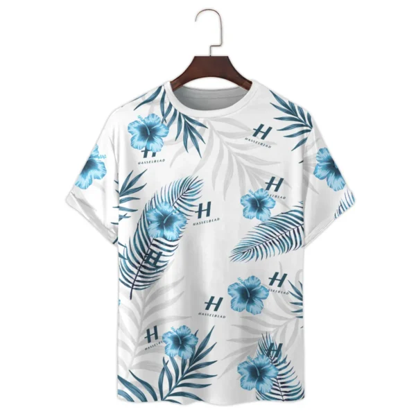 Hasselblad Hibiscus Palm Leaves Photography Summer Pattern Premium T-Shirt All Over Prints Gift Loves BL1125A4HSBTS