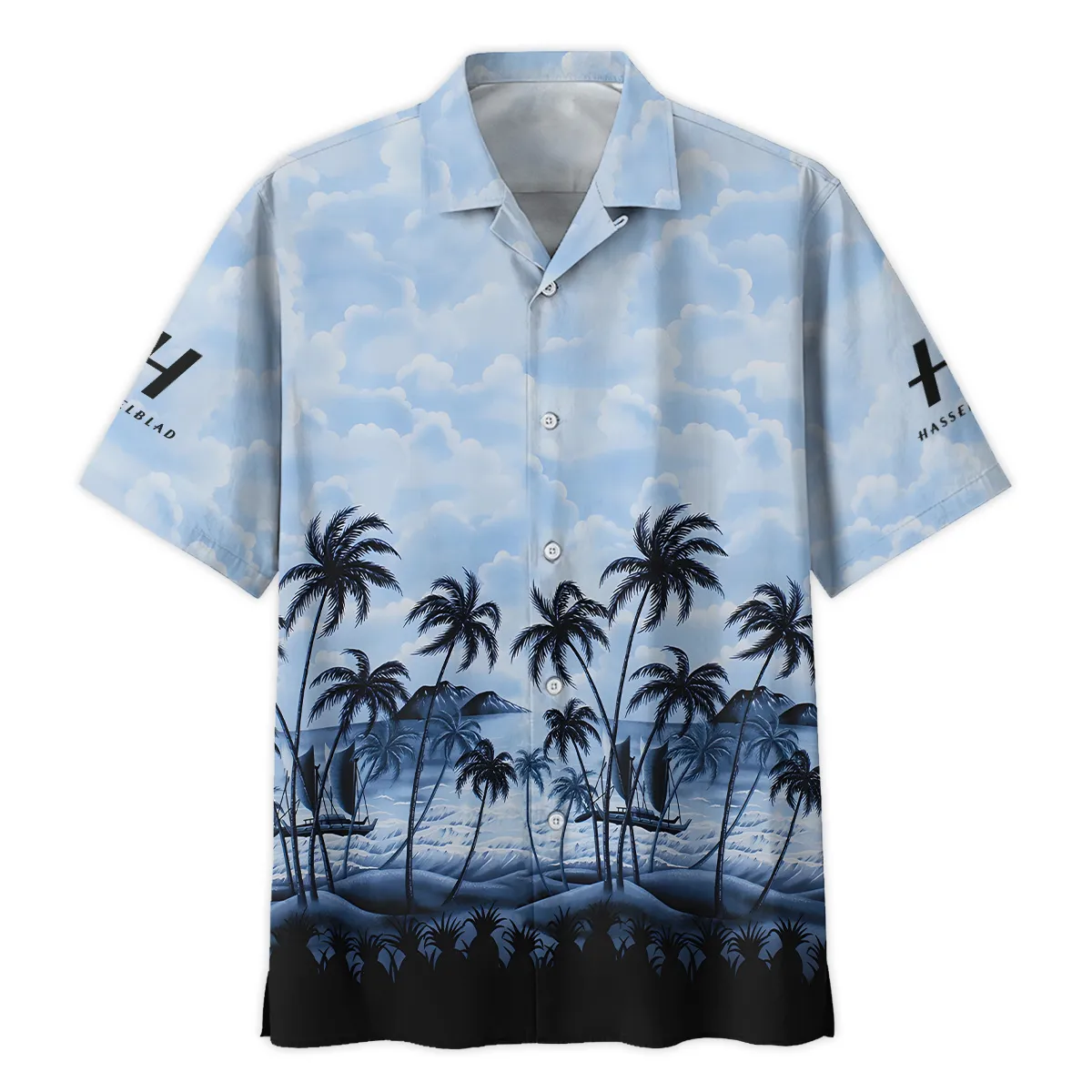 Hasselblad Island Palm And Cloud Photography Summer Pattern Oversized Hawaiian Shirt All Over Prints Gift Loves BL1125A11HSBHW
