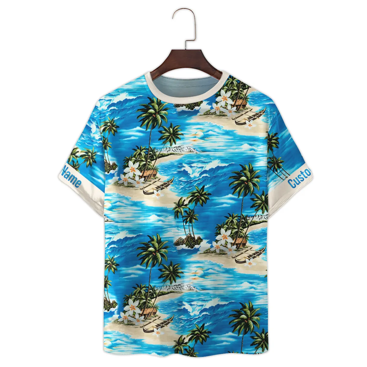 Hasselblad Island Palm Trees On The Sea Photography Summer Pattern Premium T-Shirt All Over Prints Gift Loves BL1125A7HSBTS