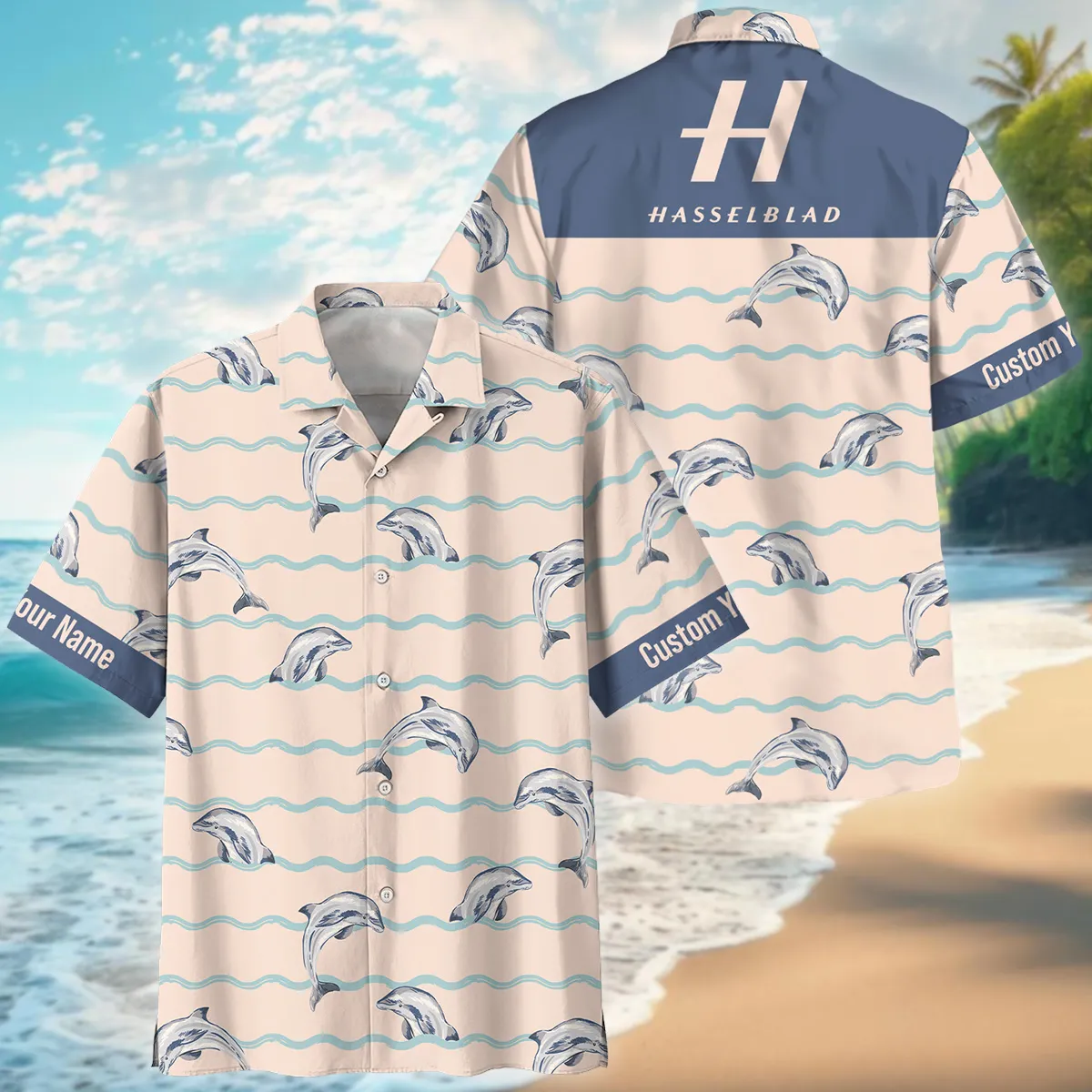 Hasselblad Ocean Wave Jumping Dolphin Photography Summer Pattern Oversized Hawaiian Shirt All Over Prints Gift Loves BL1125A44HSBHW