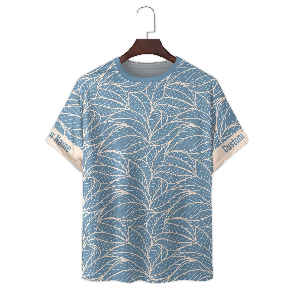 Hasselblad Outlined Leaves Minimal Style Photography Summer Pattern Premium T-Shirt All Over Prints Gift Loves BL1125A38HSBTS