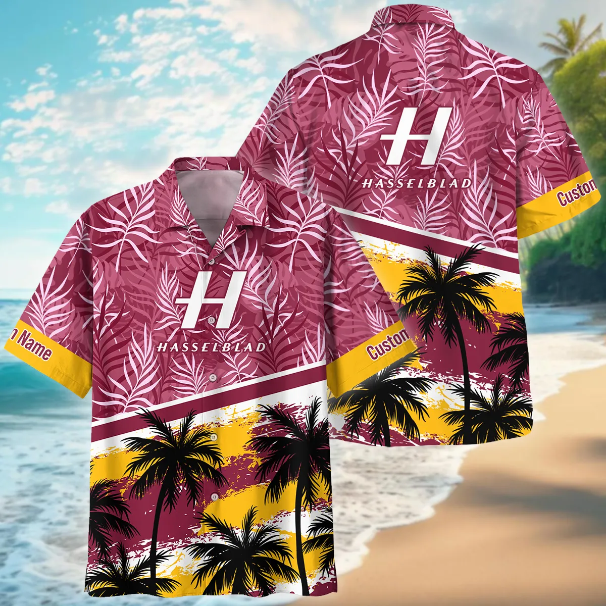 Hasselblad Palm And Monstera Leaves Photography Summer Pattern Oversized Hawaiian Shirt All Over Prints Gift Loves BL1125A15HSBHW
