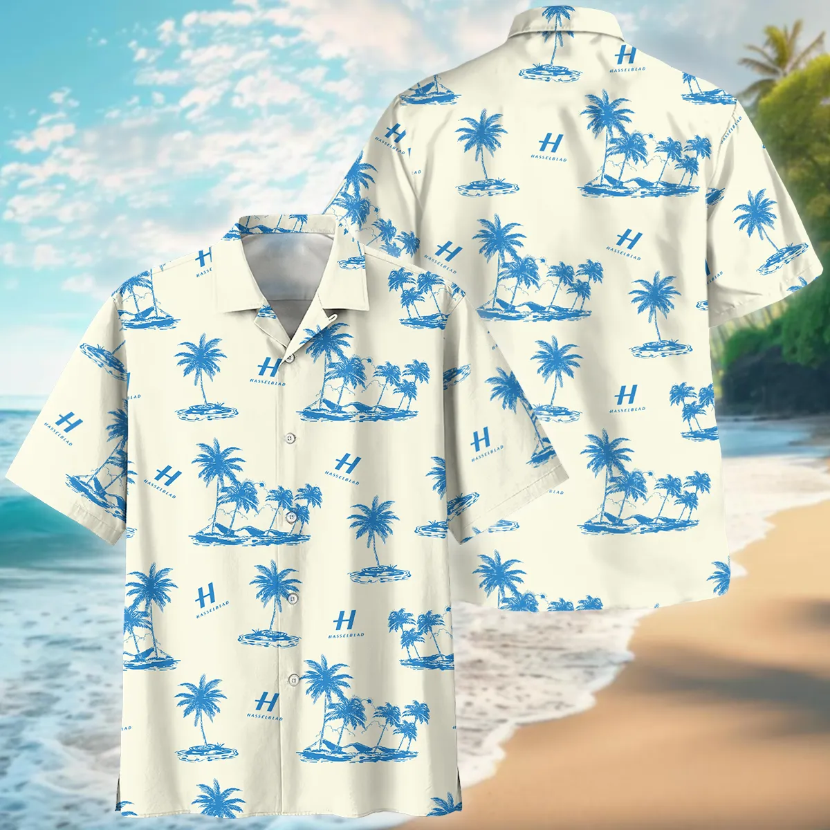 Hasselblad Palm Trees Exotic Landscapes Photography Summer Pattern Oversized Hawaiian Shirt All Over Prints Gift Loves BL1125A13HSBHW
