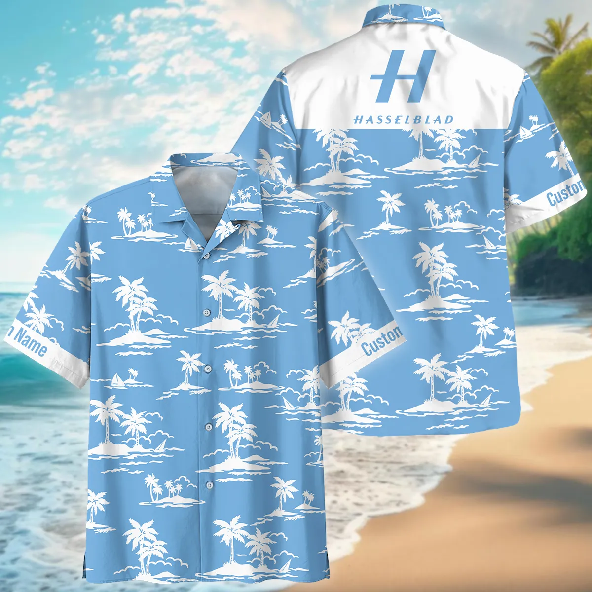 Hasselblad Palm Trees Island Photography Summer Pattern Oversized Hawaiian Shirt All Over Prints Gift Loves BL1125A5HSBHW