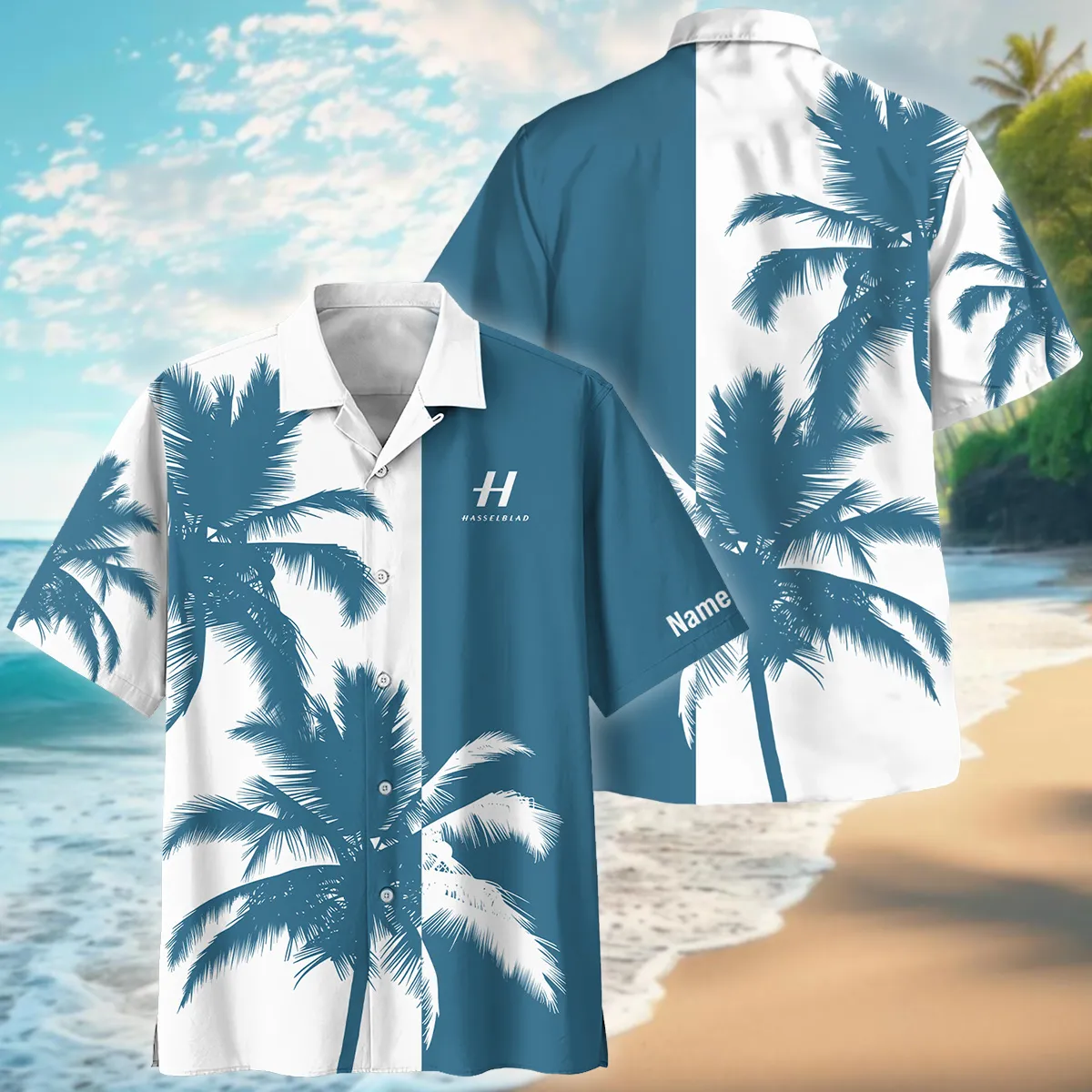 Hasselblad Palm Trees Photography Summer Pattern Oversized Hawaiian Shirt All Over Prints Gift Loves BL1125A14HSBHW