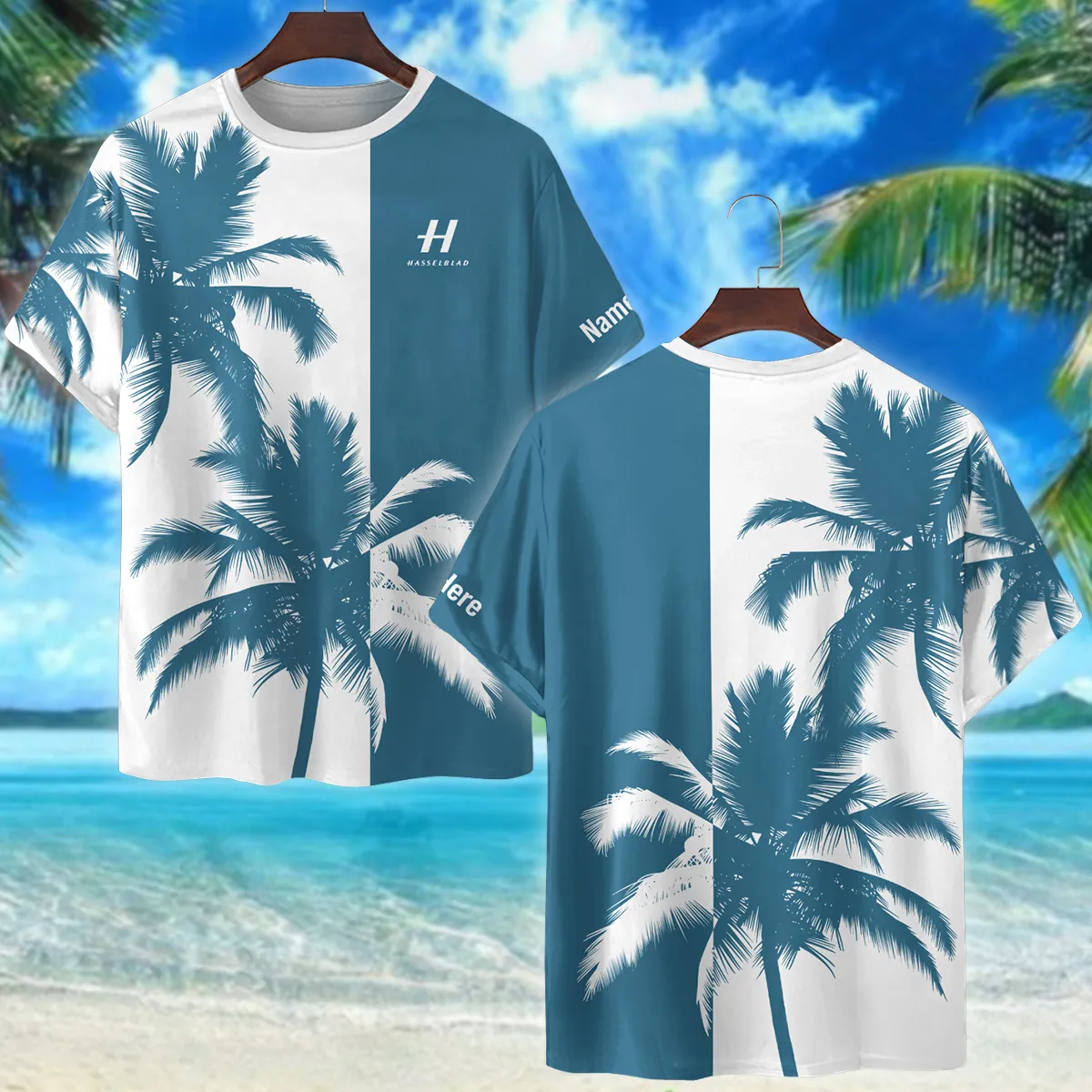 Hasselblad Palm Trees Photography Summer Pattern Premium T-Shirt All Over Prints Gift Loves BL1125A14HSBTS