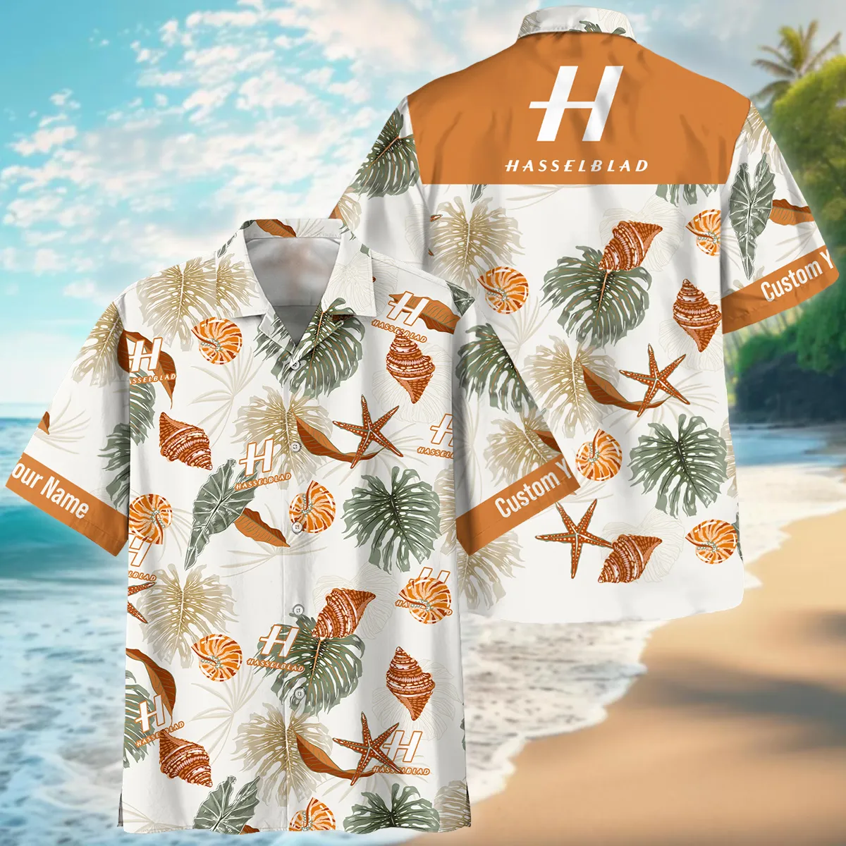 Hasselblad Sea Star And Seashell Photography Summer Pattern Oversized Hawaiian Shirt All Over Prints Gift Loves BL1125A57HSBHW
