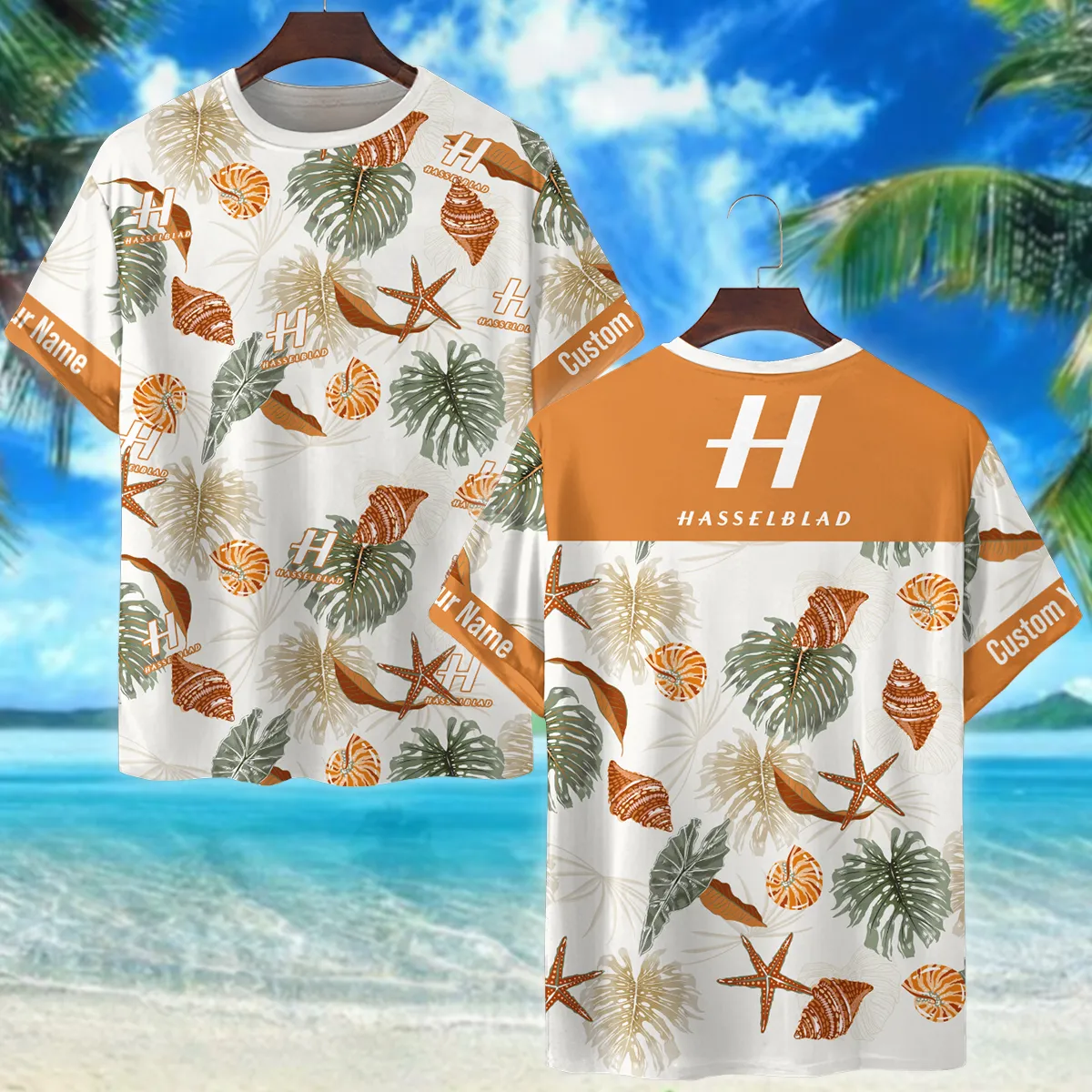 Hasselblad Sea Star And Seashell Photography Summer Pattern Premium T-Shirt All Over Prints Gift Loves BL1125A57HSBTS