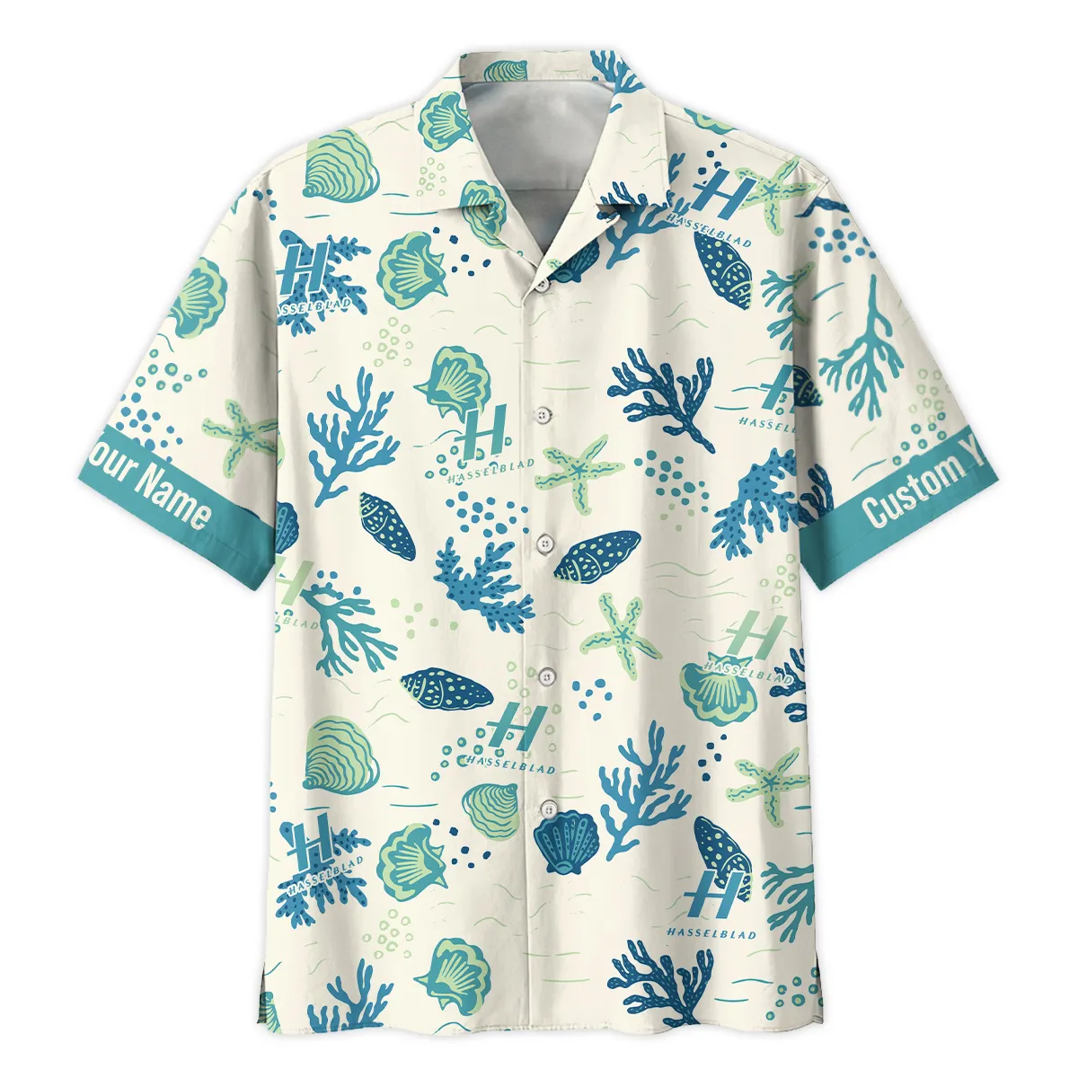 Hasselblad Shells Coral Bubbles Photography Summer Pattern Oversized Hawaiian Shirt All Over Prints Gift Loves BL1125A58HSBHW