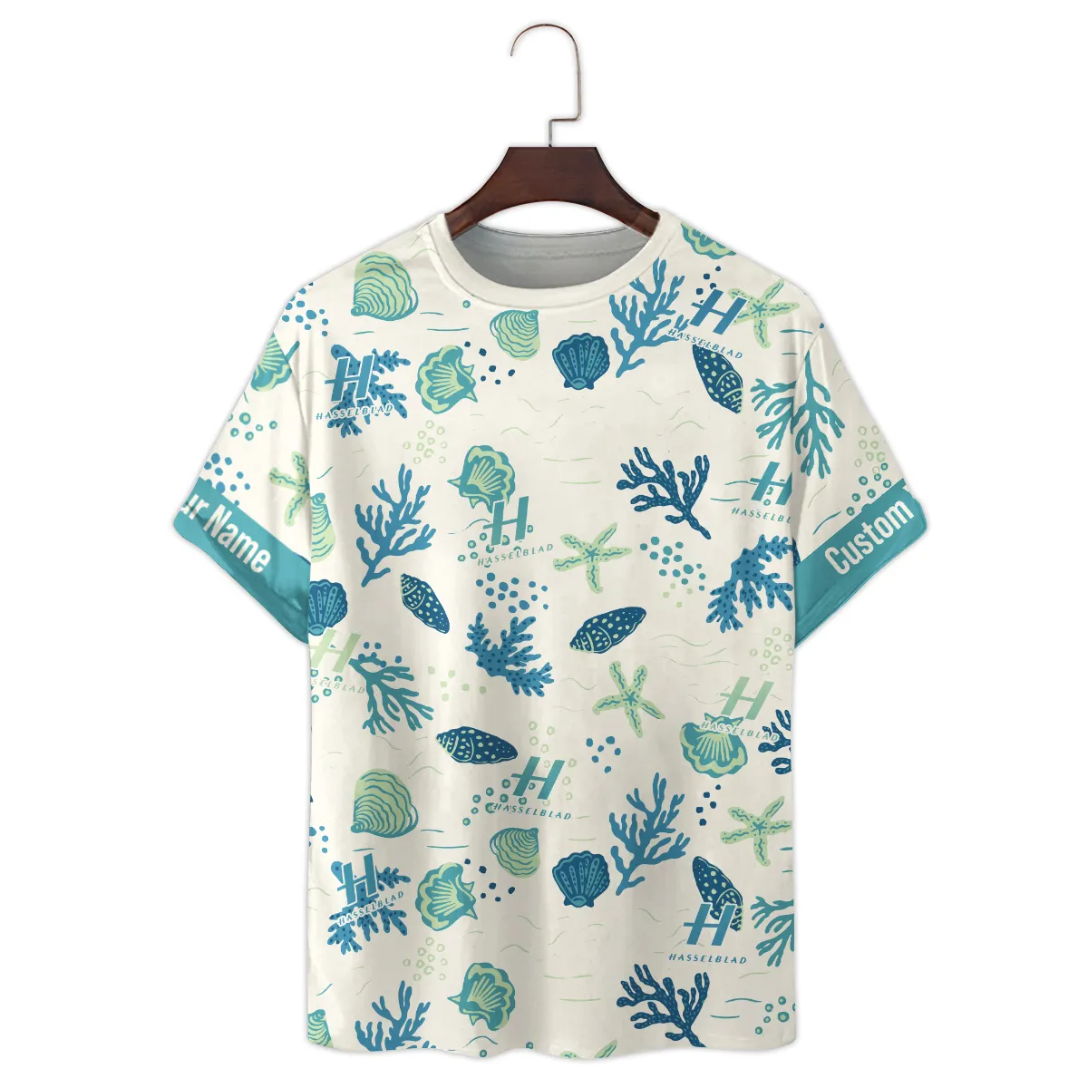 Hasselblad Shells Coral Bubbles Photography Summer Pattern Premium T-Shirt All Over Prints Gift Loves BL1125A58HSBTS