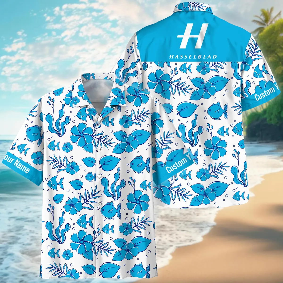 Hasselblad Summer Duotone Pattern Photography Summer Pattern Oversized Hawaiian Shirt All Over Prints Gift Loves BL1125A45HSBHW