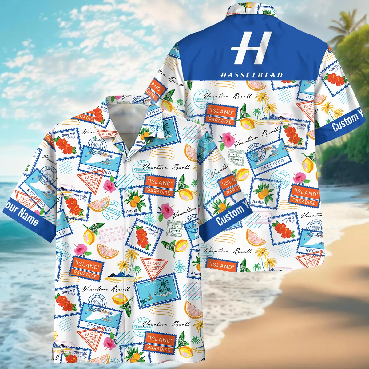 Hasselblad Summer Vacation Stamp Photography Summer Pattern Oversized Hawaiian Shirt All Over Prints Gift Loves BL1125A49HSBHW