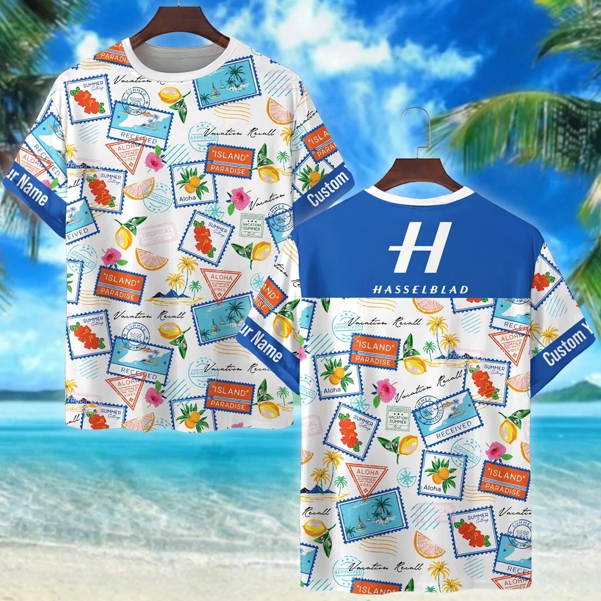 Hasselblad Summer Vacation Stamp Photography Summer Pattern Premium T-Shirt All Over Prints Gift Loves BL1125A49HSBTS