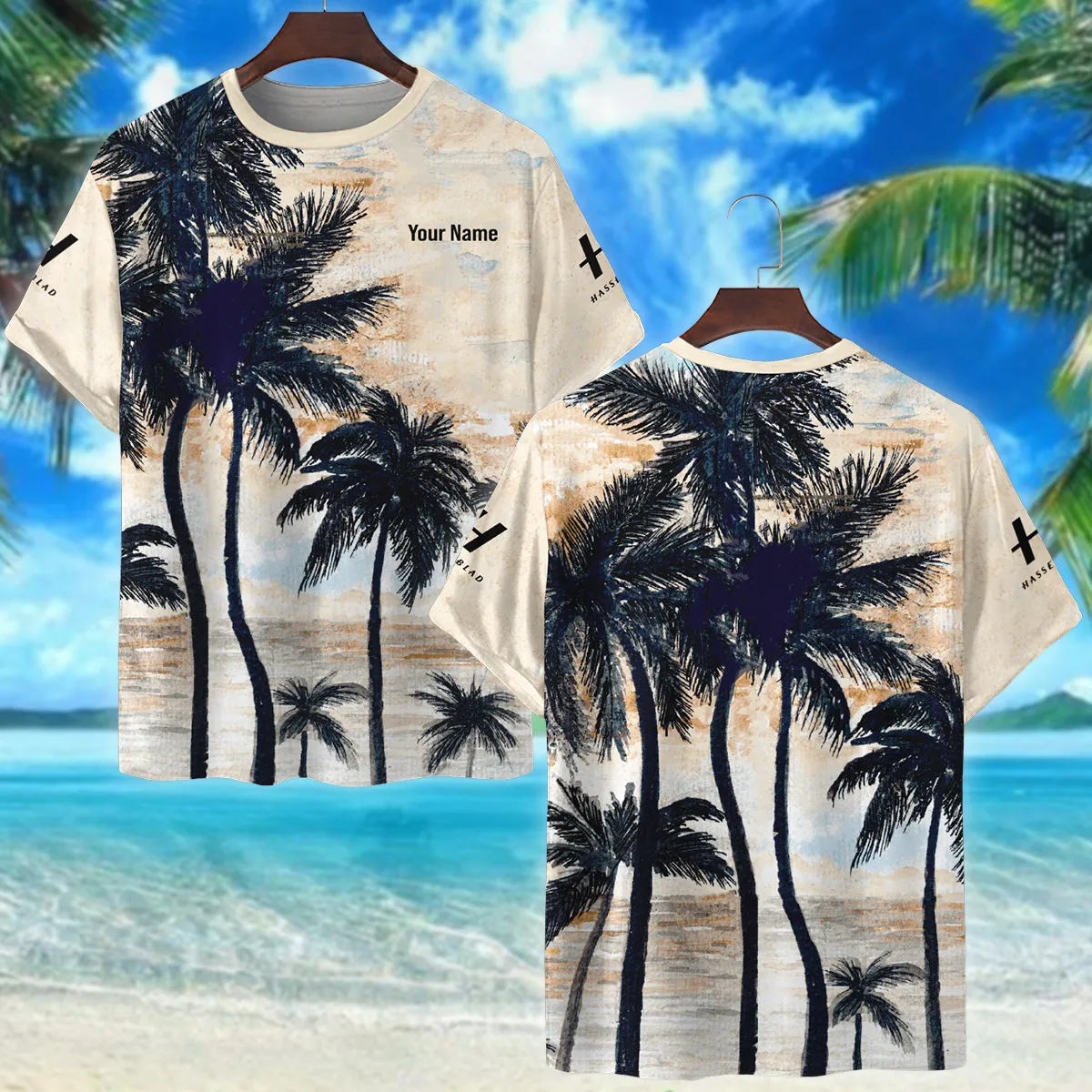 Hasselblad Sunset And Ocean Sea Photography Summer Pattern Premium T-Shirt All Over Prints Gift Loves BL1125A48HSBTS