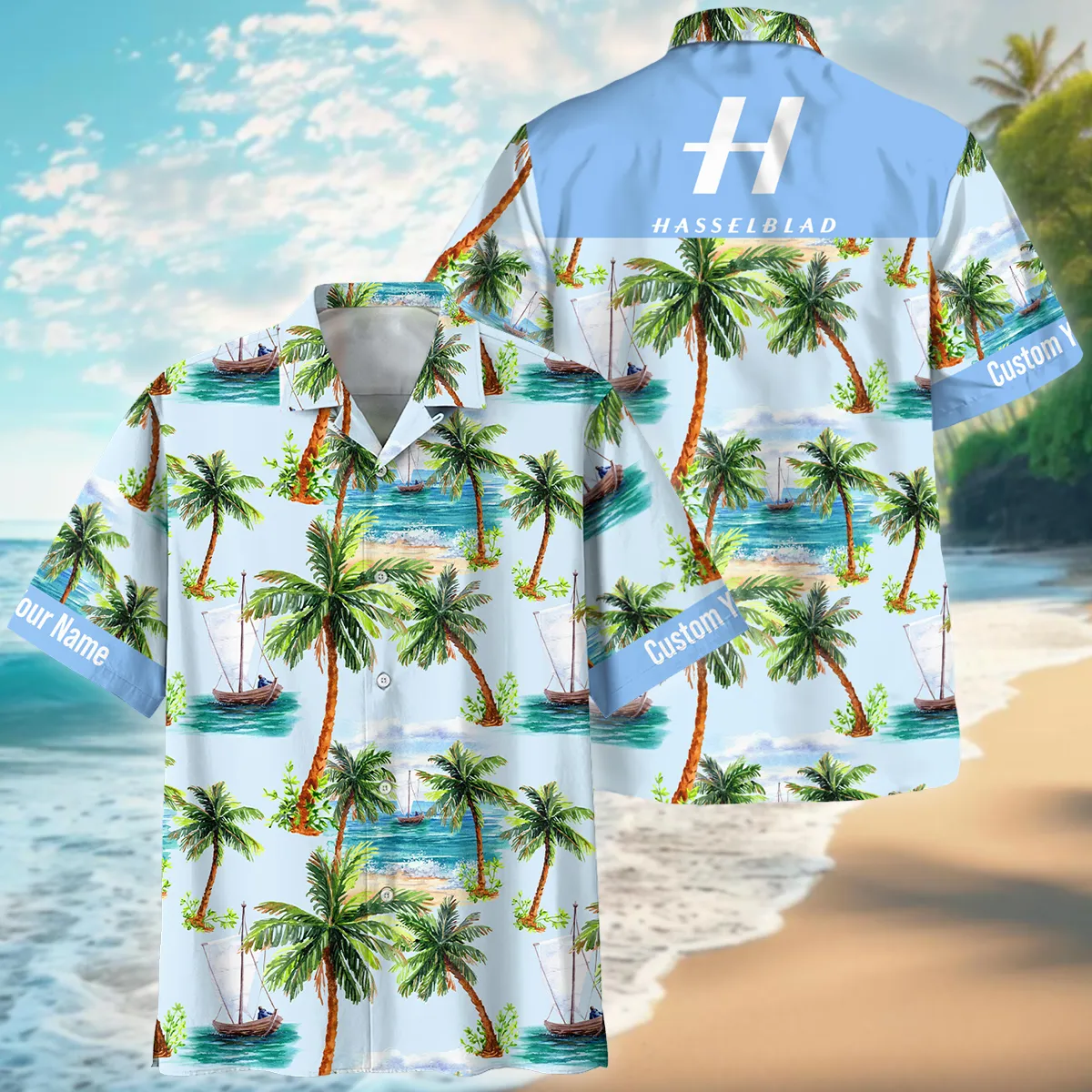 Hasselblad Surfboard Seashore  Cloud Palm Photography Summer Pattern Oversized Hawaiian Shirt All Over Prints Gift Loves BL1125A36HSBHW
