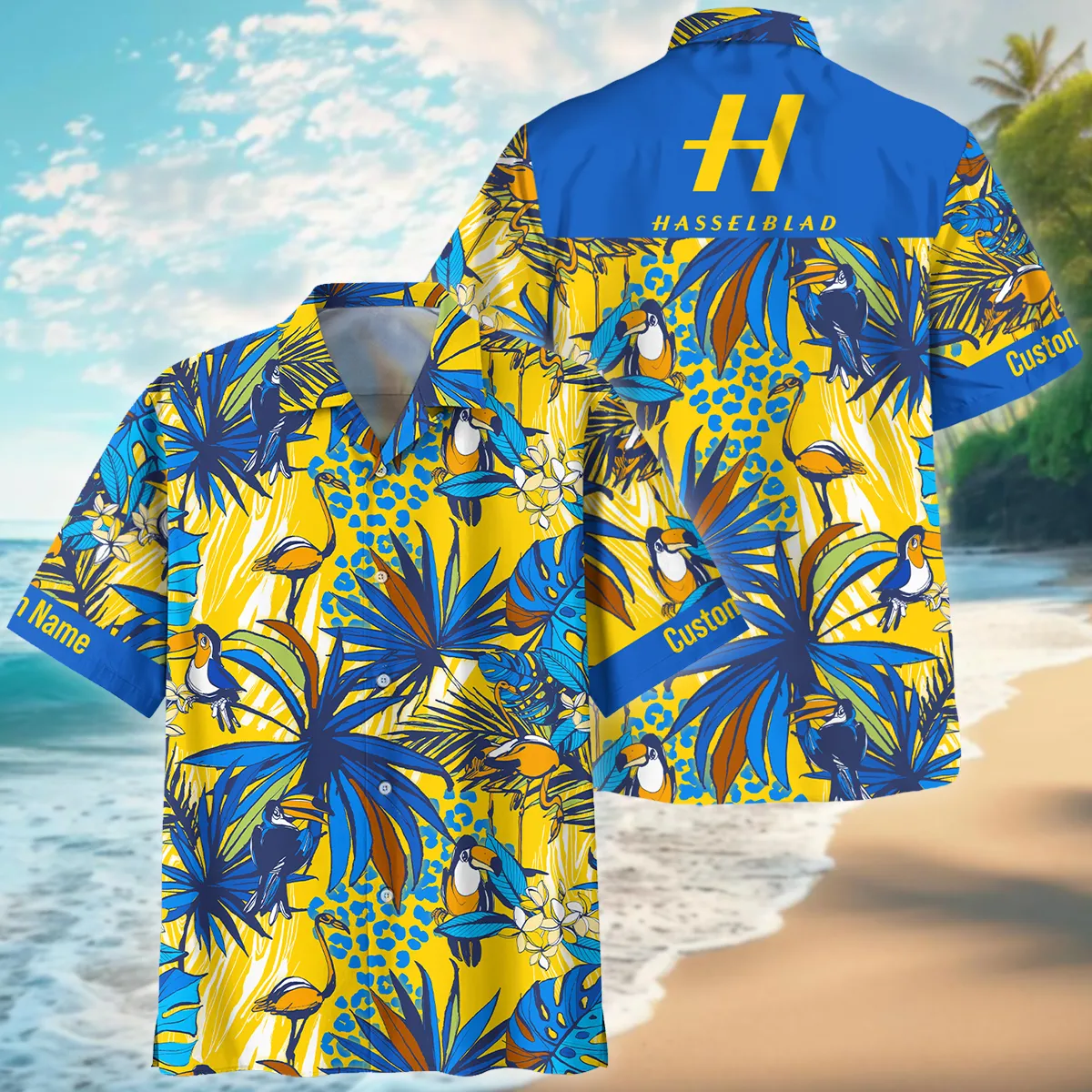 Hasselblad Toucan Flamingo Monstera Palm Photography Summer Pattern Oversized Hawaiian Shirt All Over Prints Gift Loves BL1125A24HSBHW