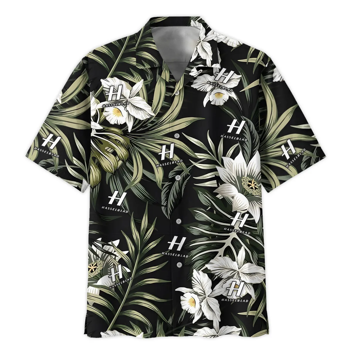 Hasselblad Tropical Palm Leaf Pattern Photography Summer Pattern Oversized Hawaiian Shirt All Over Prints Gift Loves BL1125A30HSBHW