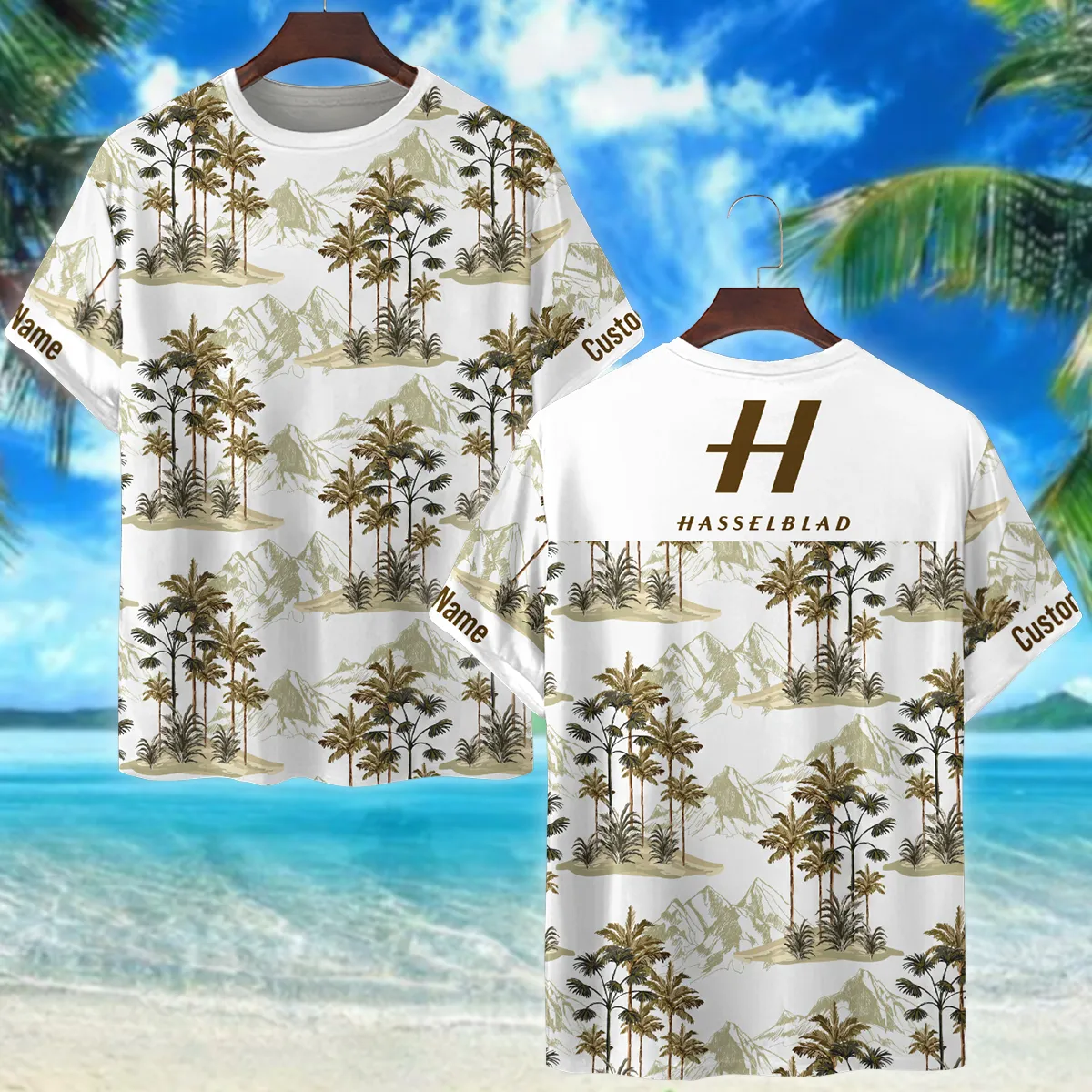 Hasselblad Tropical Vintage Botanical Landscape Photography Summer Pattern Premium T-Shirt All Over Prints Gift Loves BL1125A16HSBTS