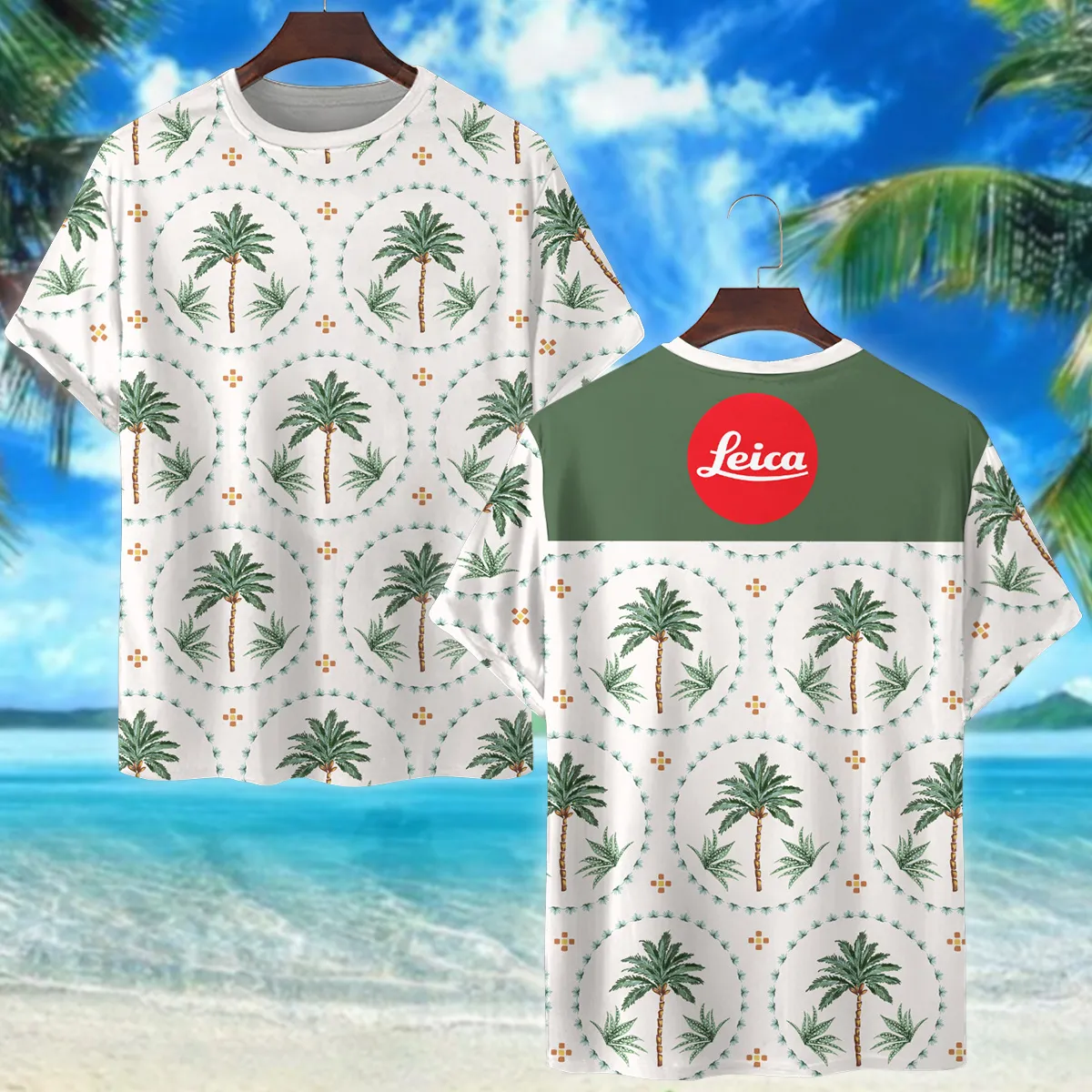Leica Botanical Seamless Pattern Photography Summer Pattern Premium T-Shirt All Over Prints Gift Loves BL1125A40LCTS