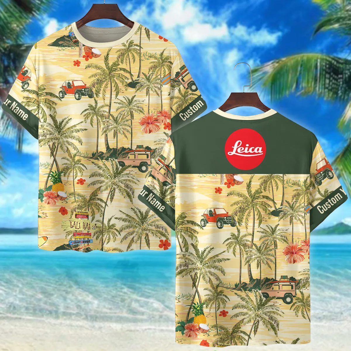 Leica Car and Spring Floral Photography Summer Pattern Premium T-Shirt All Over Prints Gift Loves BL1125A50LCTS