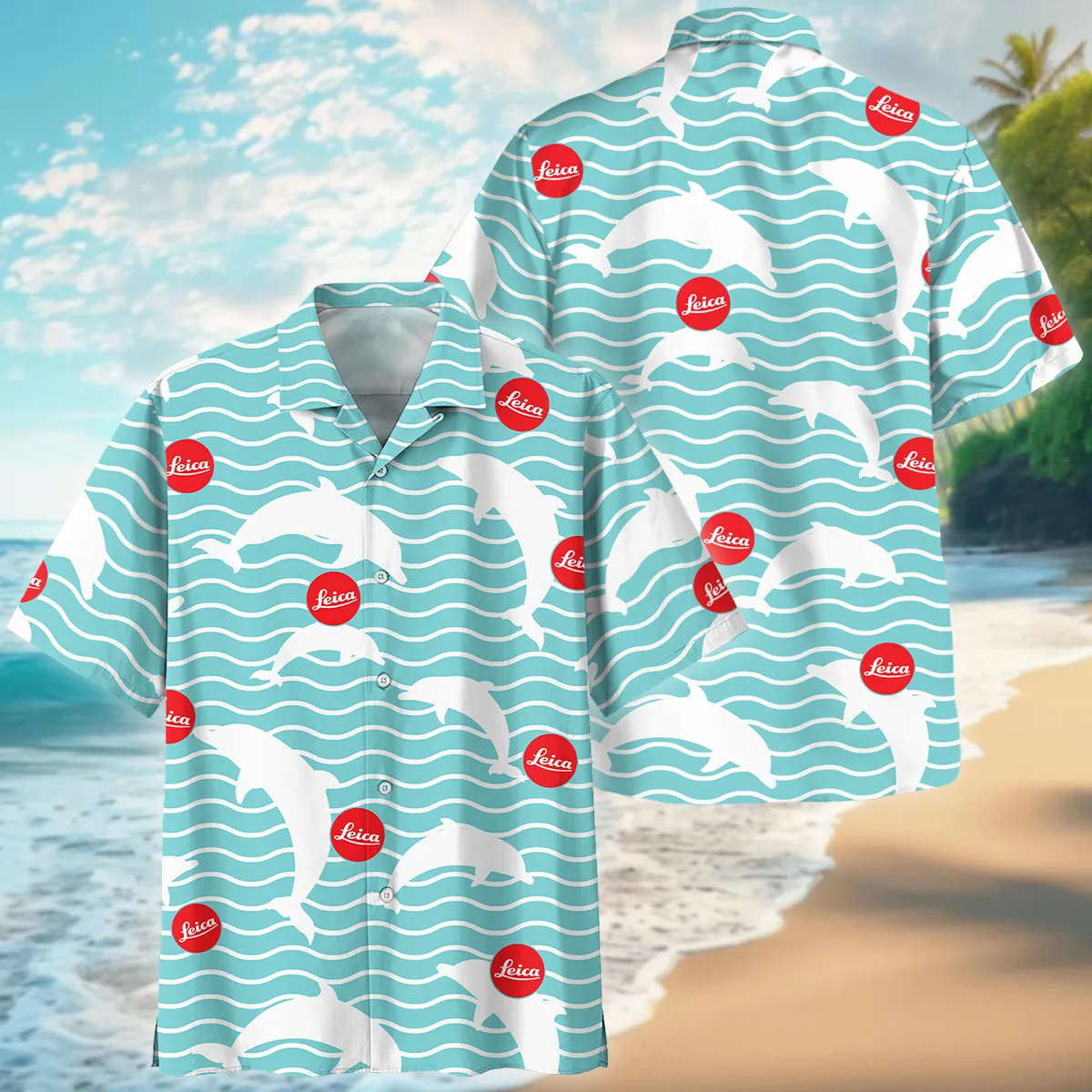 Leica Dolphins And Waves Photography Summer Pattern Oversized Hawaiian Shirt All Over Prints Gift Loves BL1125A43LCHW