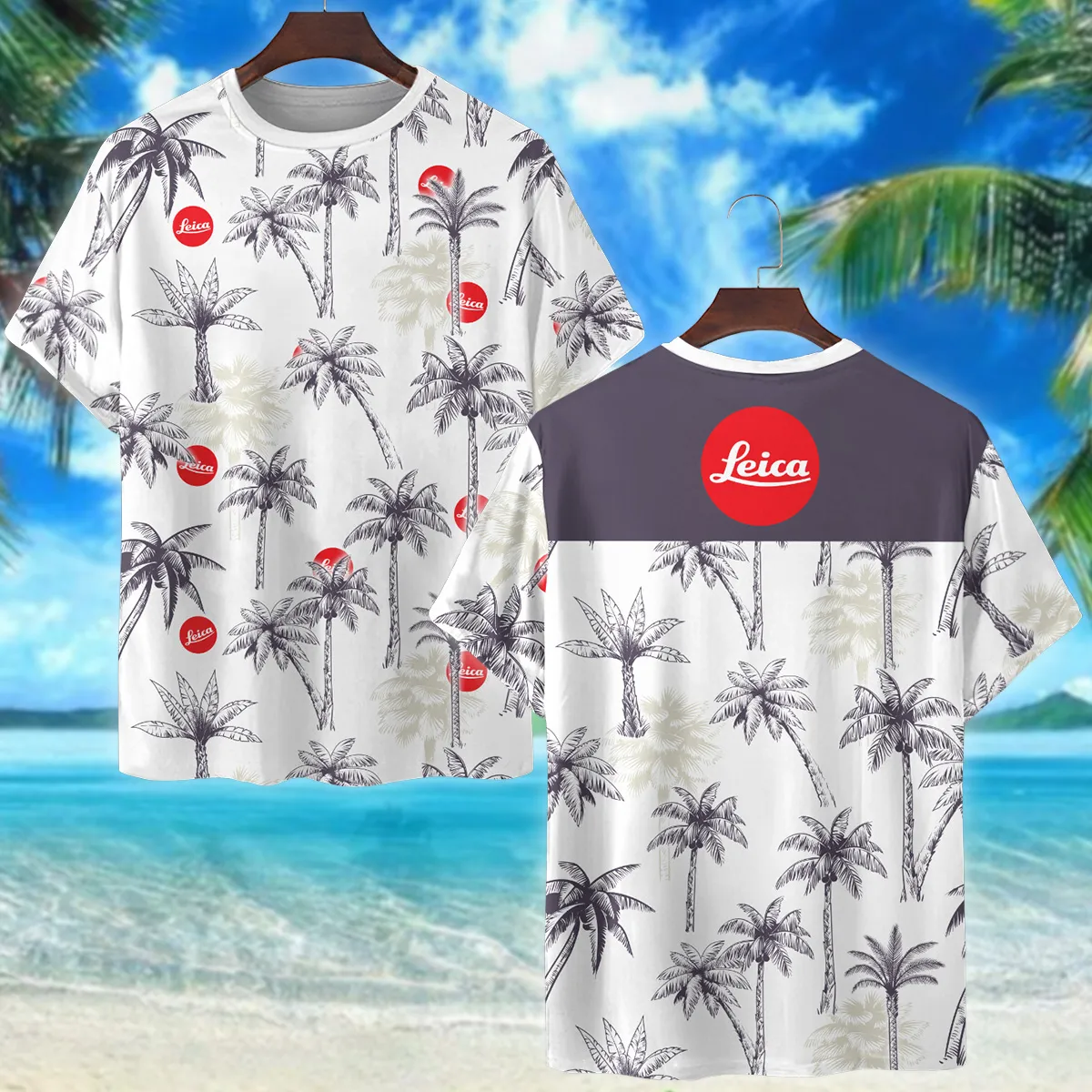 Leica Exotic Nature Palm Trees Photography Summer Pattern Premium T-Shirt All Over Prints Gift Loves BL1125A21LCTS