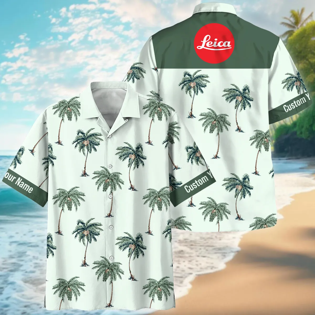 Leica Hand Drawn Tropical Palm Photography Summer Pattern Oversized Hawaiian Shirt All Over Prints Gift Loves BL1125A59LCHW