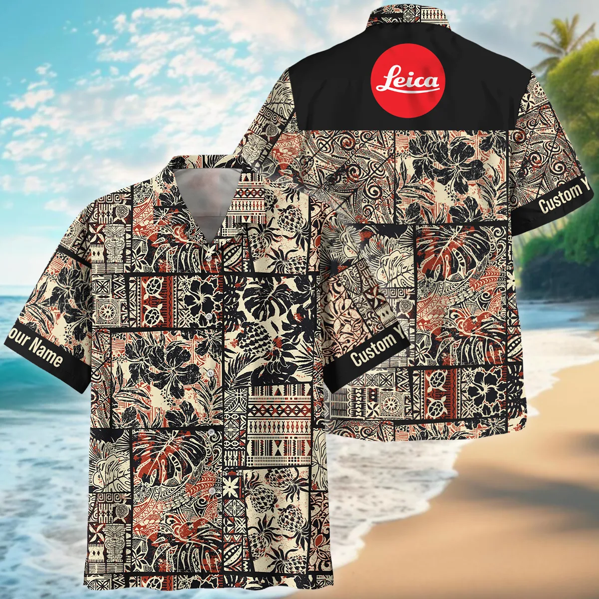 Leica Hibiscus And Tribal Element Photography Summer Pattern Oversized Hawaiian Shirt All Over Prints Gift Loves BL1125A55LCHW