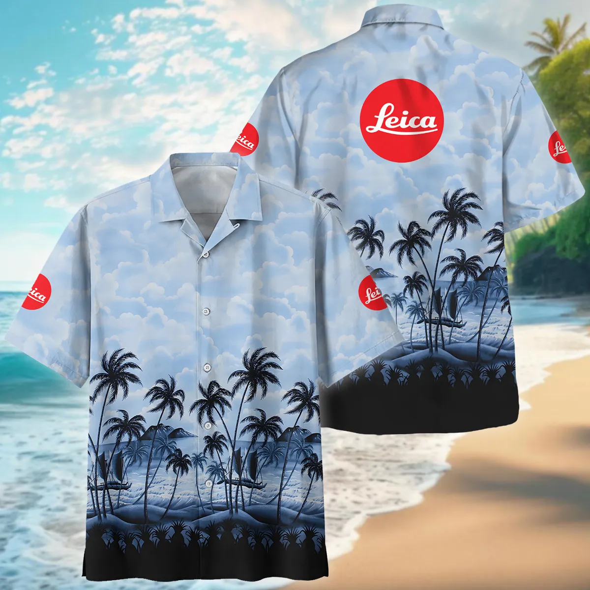 Leica Island Palm And Cloud Photography Summer Pattern Oversized Hawaiian Shirt All Over Prints Gift Loves BL1125A11LCHW