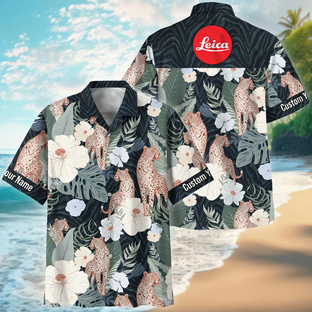 Leica Leopards And Tropical Flowers Photography Summer Pattern Oversized Hawaiian Shirt All Over Prints Gift Loves BL1125A61LCHW