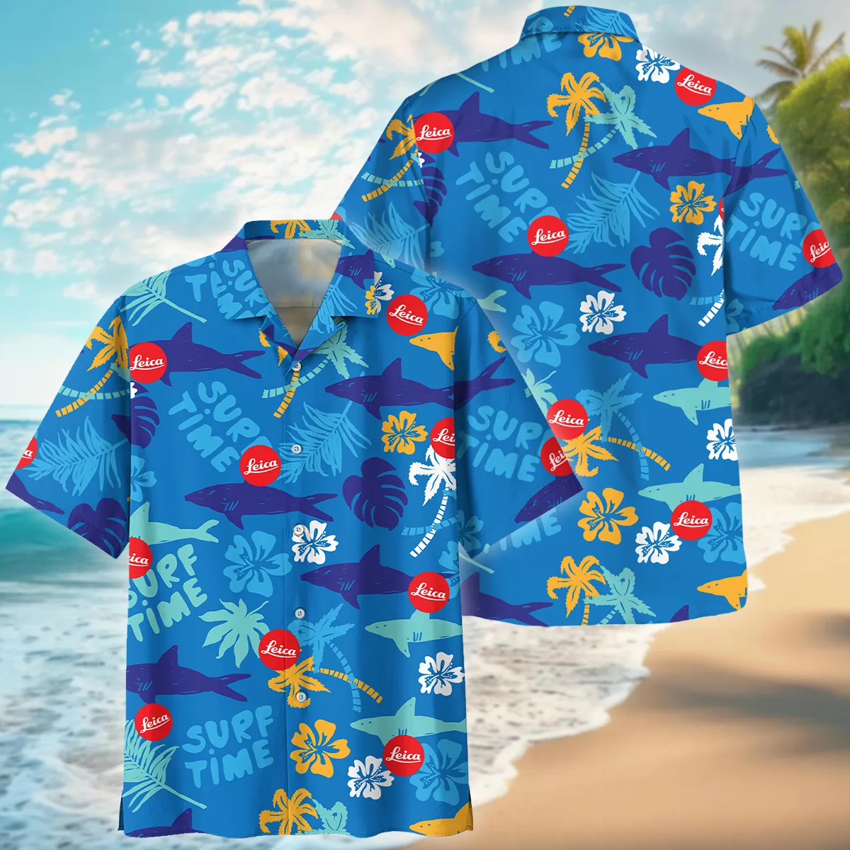 Leica Palm Leaf Flower Shark Photography Summer Pattern Oversized Hawaiian Shirt All Over Prints Gift Loves BL1125A42LCHW