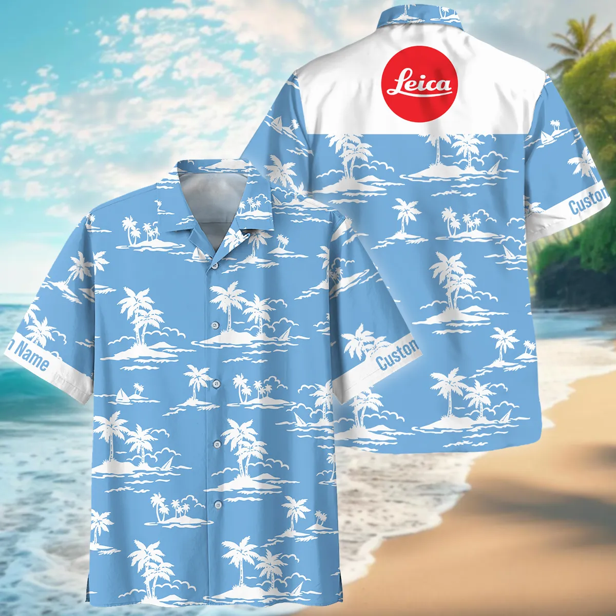 Leica Palm Trees Island Photography Summer Pattern Oversized Hawaiian Shirt All Over Prints Gift Loves BL1125A5LCHW