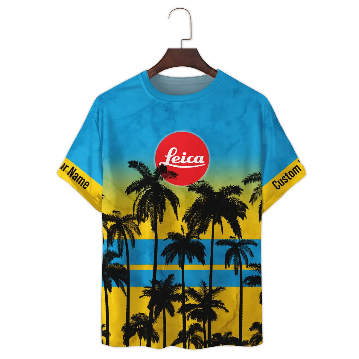Leica Palm Trees Pattern Hawaiian Photography Summer Pattern Premium T-Shirt All Over Prints Gift Loves BL1125A33LCTS