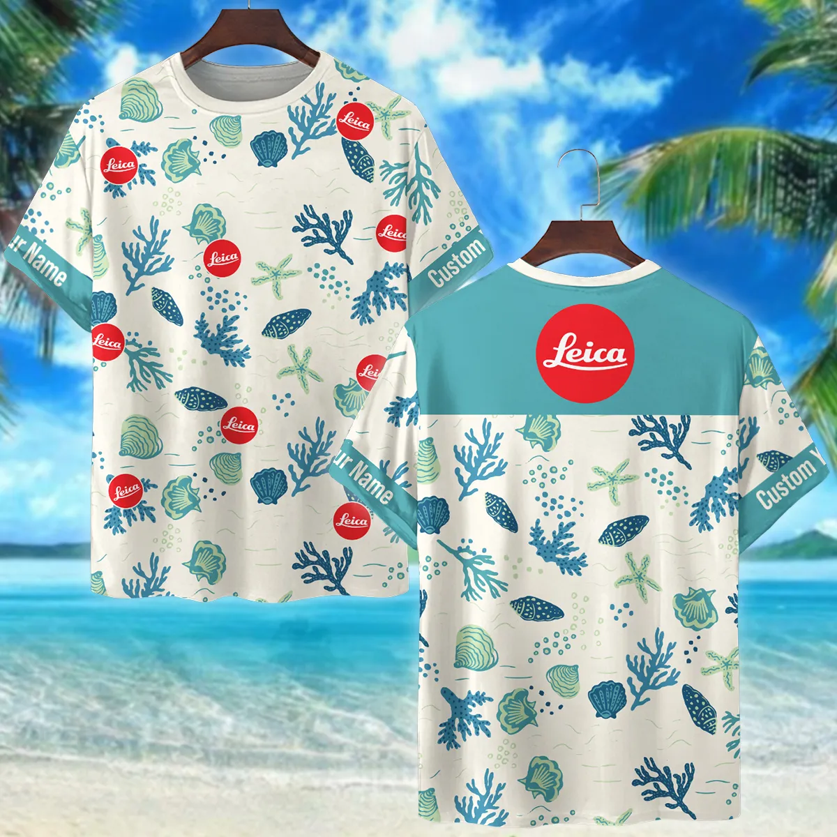 Leica Shells Coral Bubbles Photography Summer Pattern Premium T-Shirt All Over Prints Gift Loves BL1125A58LCTS