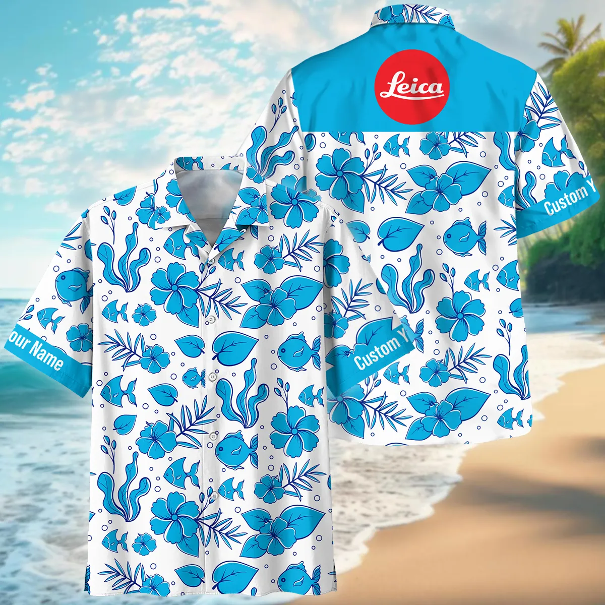 Leica Summer Duotone Pattern Photography Summer Pattern Oversized Hawaiian Shirt All Over Prints Gift Loves BL1125A45LCHW