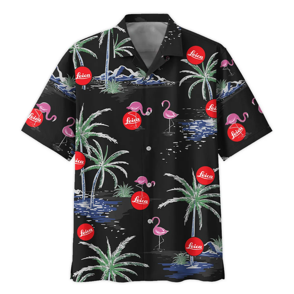 Leica Summer Night Palm Flamingo Photography Summer Pattern Oversized Hawaiian Shirt All Over Prints Gift Loves BL1125A34LCHW